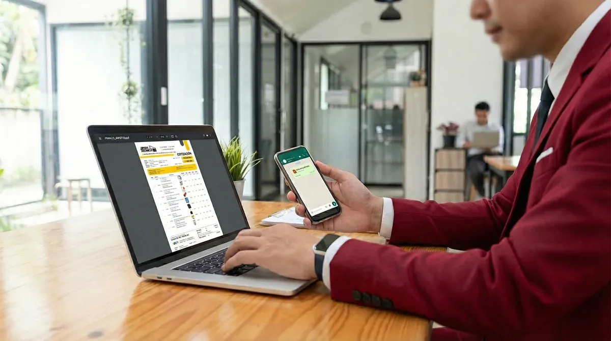 Envío de una factura electrónica por WhatsApp y correo desde PRASEN